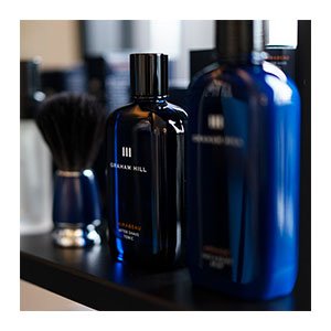 Mirabeau After Shave in Shiny Glass Blue Bottle