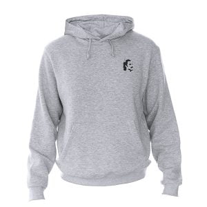 GRAHAM HILL Hoodie in grey organic cotton with small image of Graham Hill logo