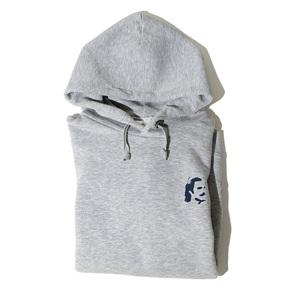 GRAHAM HILL Hoodie in grey organic cotton with small image of Graham Hill logo