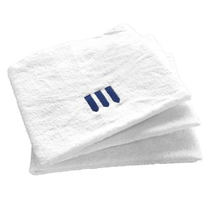 GRAHAM HILL Shaving Towel in white cotton with logo