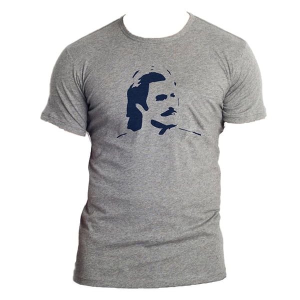 GRAHAM HILL T-shirt in grey cotton with image of Graham Hill