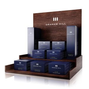 Wooden Display stand for GRAHAM HILL products